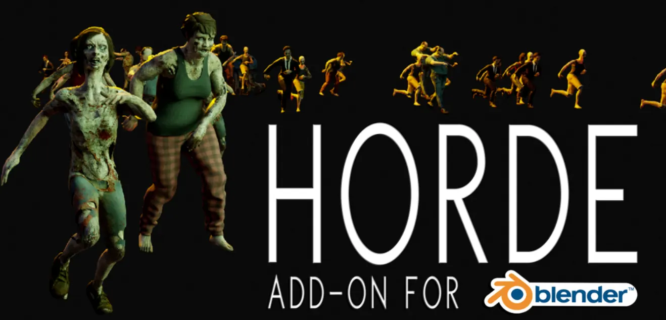 Blender插件-自定义集群人群系统生成Horde Add-On: Crowd System Tools