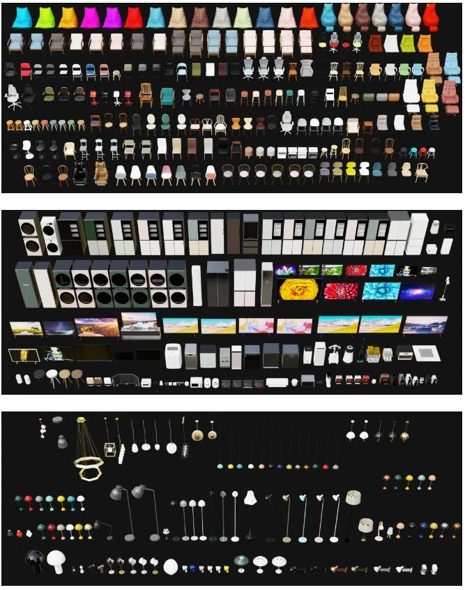 Blender终极资产库！1322组高级全套室内设计3D模型插件预设！