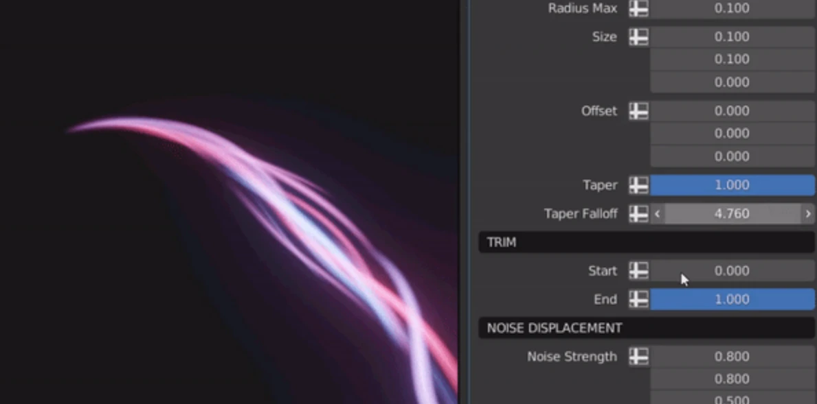 光线轨迹效果的Blender插件Light Trails Generator V1.1