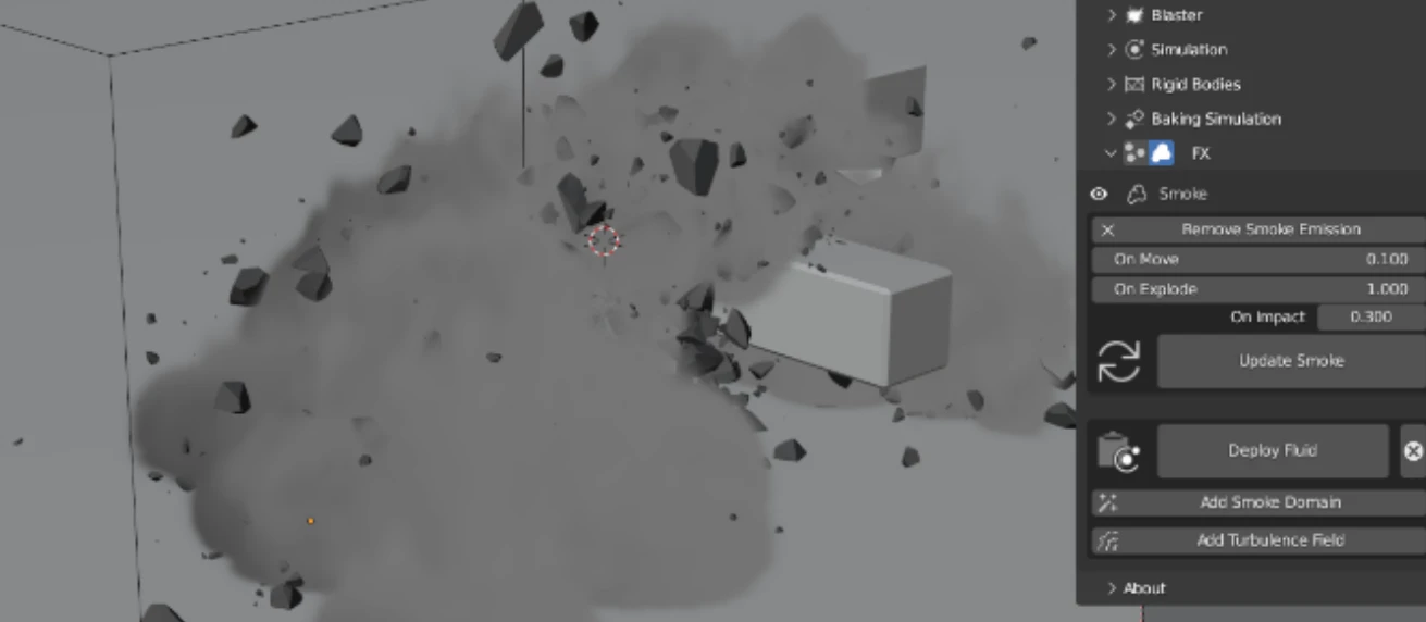 爆炸破碎模拟Blender插件Kaboom