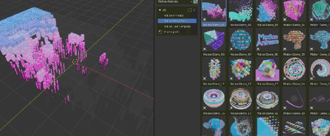 Blender插件一键生成MG动画Motion Animate V0.5