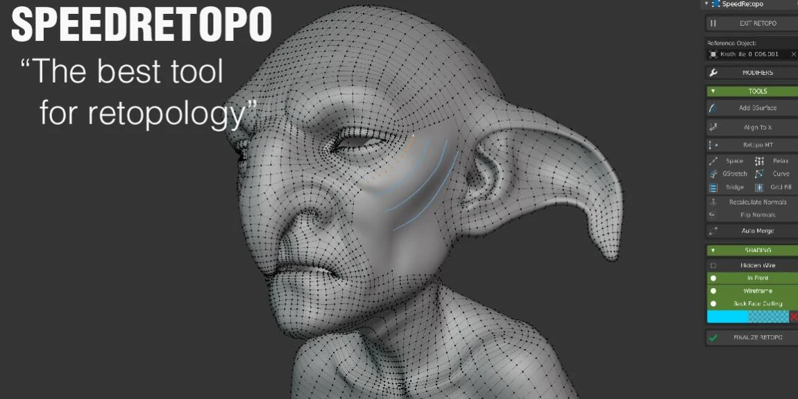 Blender插件重拓扑SpeedRetopo v0.1.9