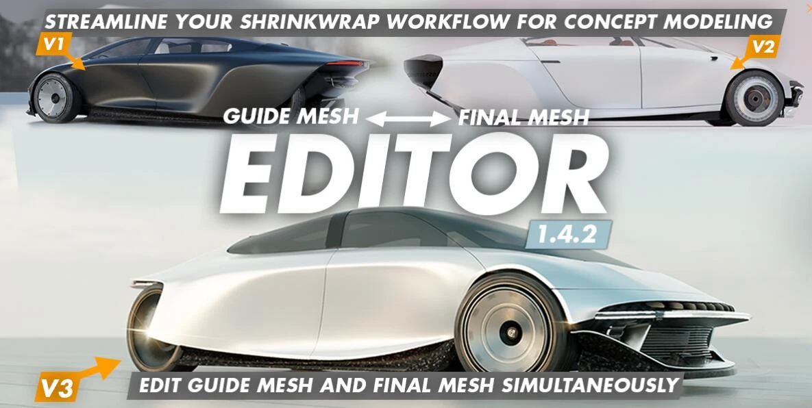 Blender插件 曲线硬面建模 Guide Mesh – Final Mesh Editor v1.4.1