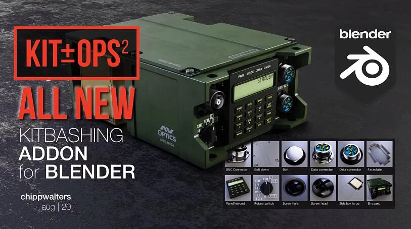 Blender插件 快速创建和简化硬表面模型 Kit Ops Pro v2.24.19