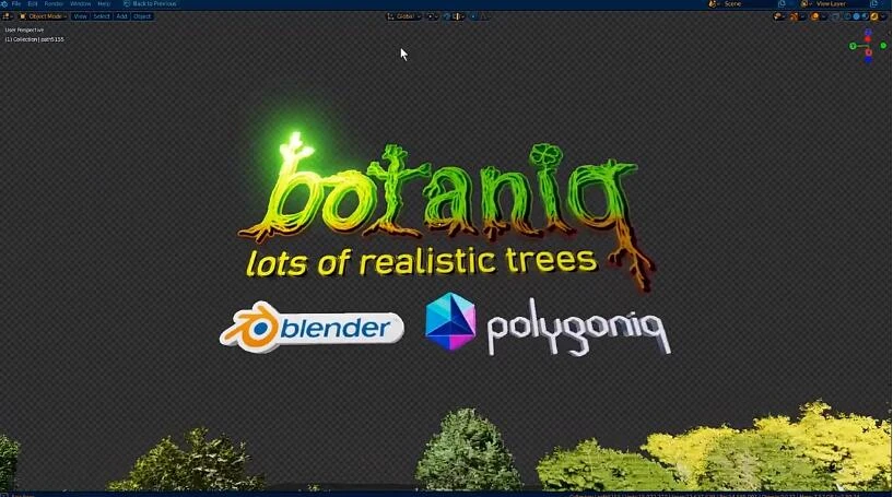 Blender插件 花草树木植物绿化模型预设Botaniq Tree And Grass Library V6.8