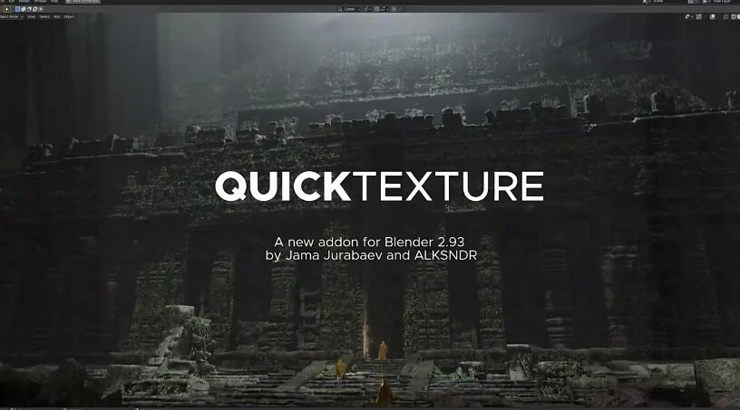 Blender插件 快速纹理材质一键贴图 QuickTexture 2023 V1.0 for Blender 3.5