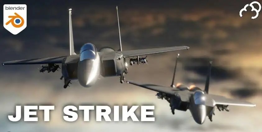 Blender插件 喷气式飞机模型生成工具 Aviation Jet Strike Addon V1.0