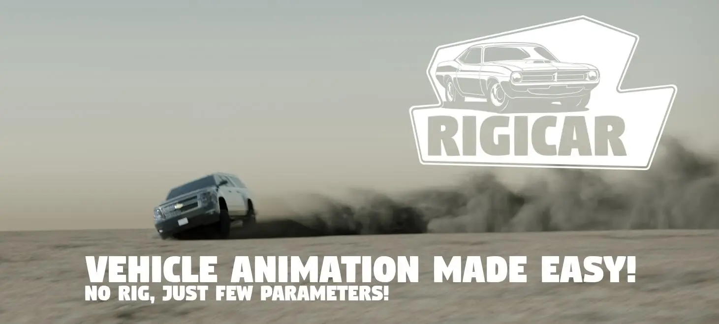 Blender插件-Rigicar v2.2.31快速绑定汽车进行三维动画