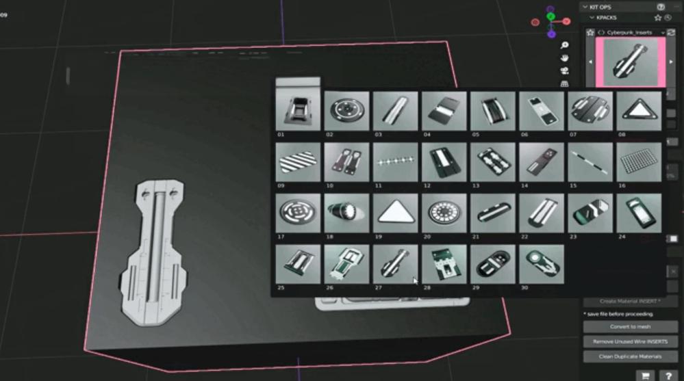 Blender插件-30款赛博朋克科幻风格灯光三维模型预设 Cyberpunk Emissive Inserts – Kpack – Sci Fi Lights