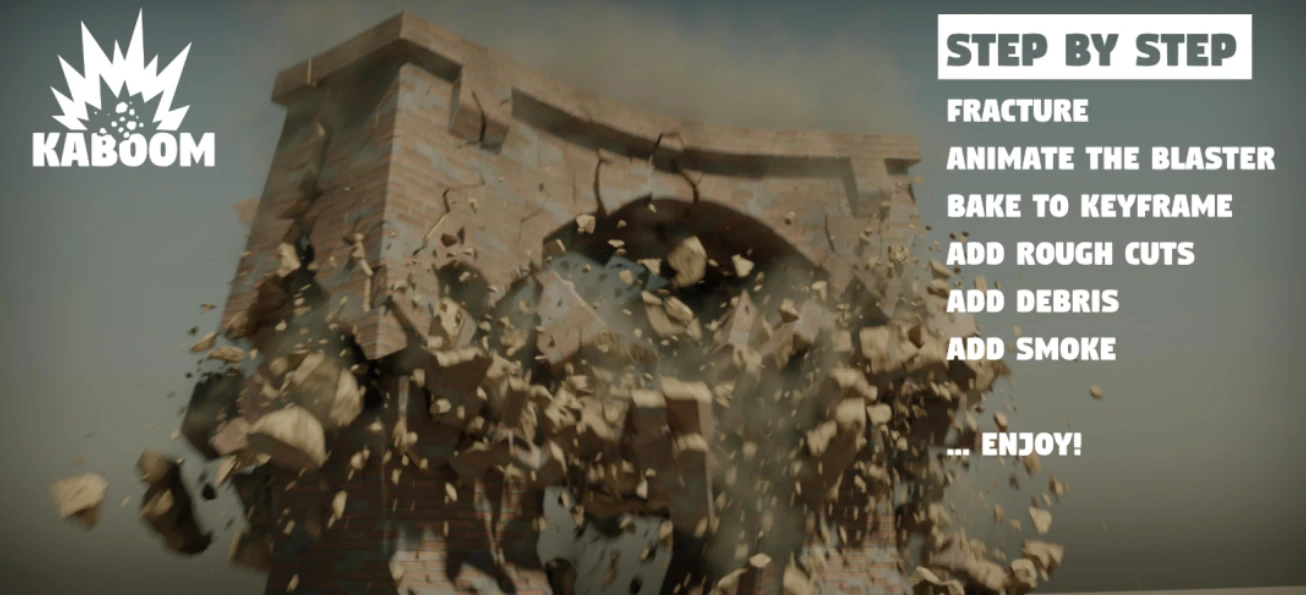 Blender一键生成爆炸效果插件:Kaboom V1.5.6