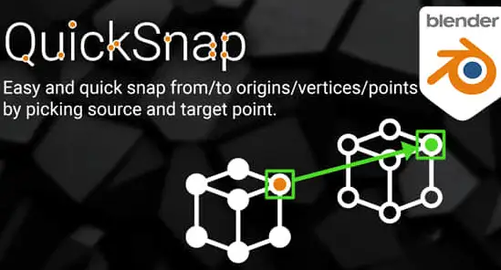 顶点吸附对齐Blender插件-QuickSnap v1.4.7