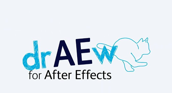AE创意涂鸦手绘线条图形动画脚本 drAEw v1.0.002