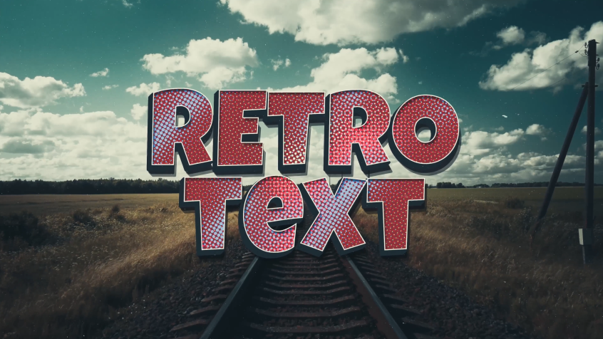 复古文字标题字幕PR预设特效动画 Vintage Retro 09 Text Intro Pack MOGRT