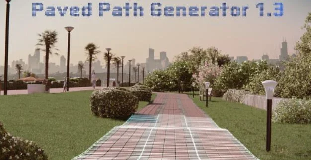 Blender插件3D道路生成器Paved Path Generator