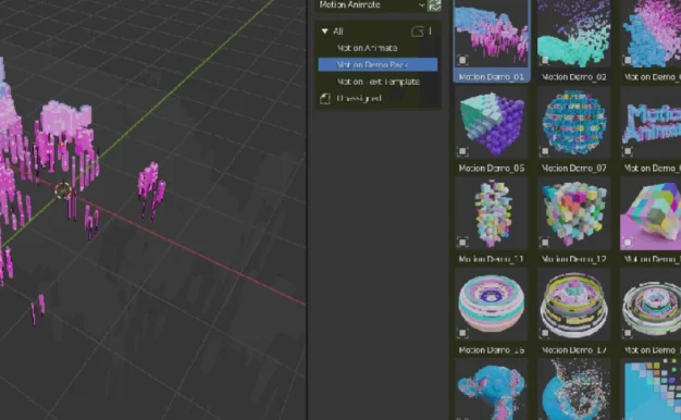 Blender插件 MG运动图形文字动画工具 Motion Animate V0.6