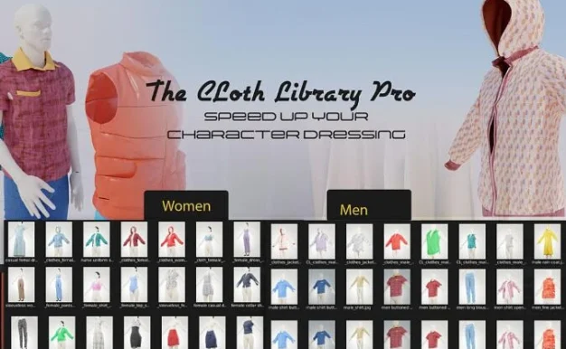模拟真实服装Blender插件预设The Cloth Library 2