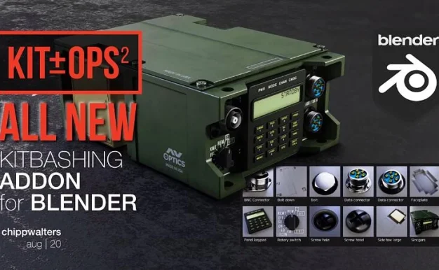 Blender插件 快速创建和简化硬表面模型 Kit Ops 2 Pro: Asset / Kitbashing Addon v2.26.4