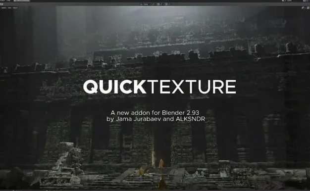 Blender插件 快速纹理材质一键贴图 QuickTexture 2023 V1.0 for Blender 3.5