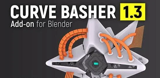 Blender插件 三维电缆曲线链接生成器 Curve Basher V1.3.7