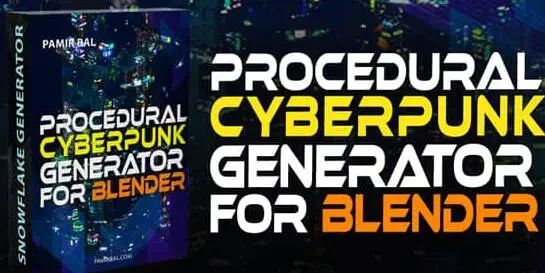 Blender插件 程序化一键科幻赛博朋克效果生成器 Procedural One Click Sci-Fi Cyberpunk Effect Generator