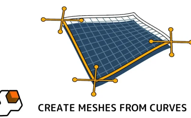 Blender插件 根据线条自动生成面片 Curves To Mesh V2.6