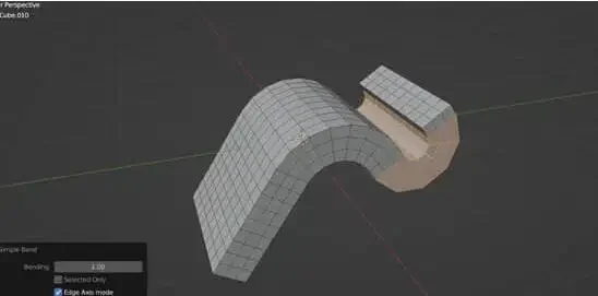 Blender插件 模型弯曲细分网格效果器 Simple Bend v2.3.1