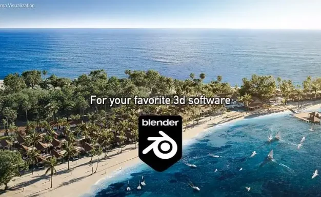 Blender插件 三维花草植物自然景观生成器 Geo-Scatter 5.4.0