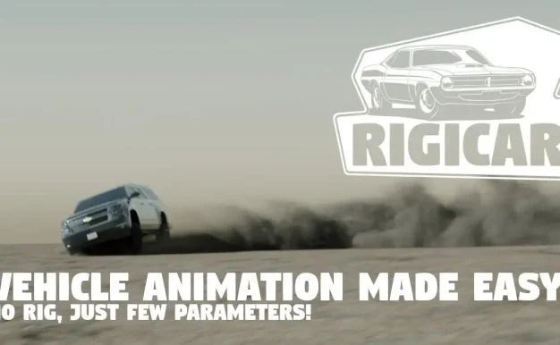 Blender插件-Rigicar v2.2.31快速绑定汽车进行三维动画