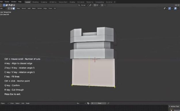 Blender N边面切割建模插件Face Cutter V1.10.0