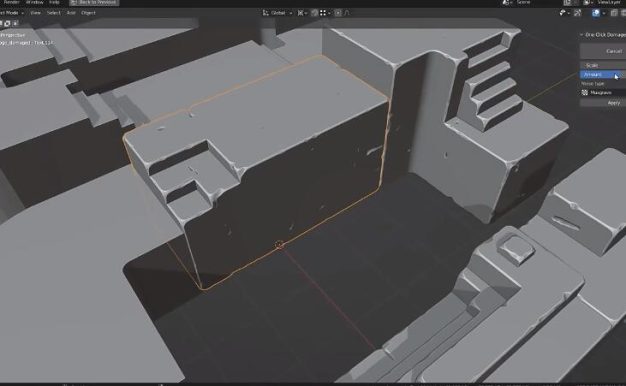 Blender模型破损老旧效果插件 OCD (One Click Damage) V1.8.0