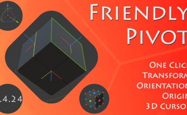Blender插件Friendly Pivot v0.4.23快速转换3D轴心标记