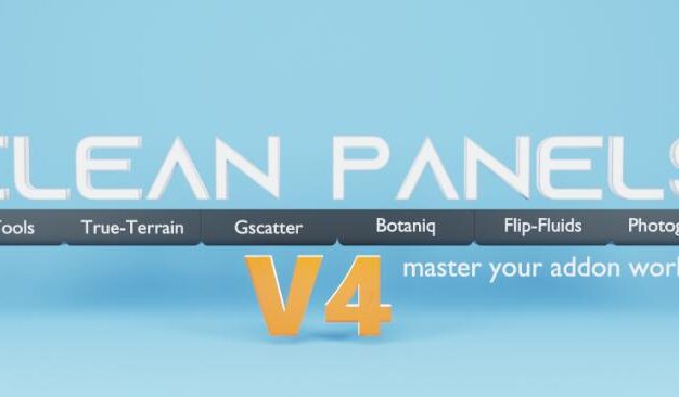Blender插件Clean Panels V4.1.0管理不同工作流程界面