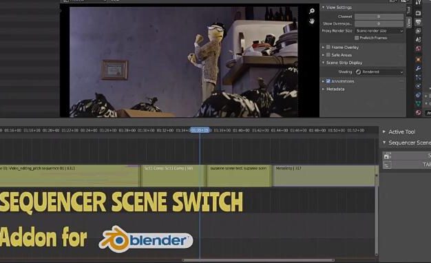 Blender场景序列快速切换插件Sequencer Scene Switch V0.1