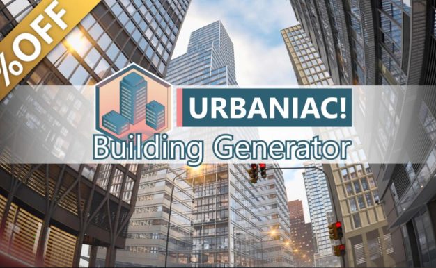Blender插件Urbaniac一键程序化生成逼真的城市建筑环境Building Generator V0.25 Early Access