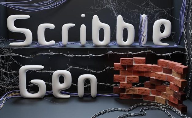 Blender插件 路径绘制模型生成器创意几何节点工具 Scribble Gen V0.21+使用教程