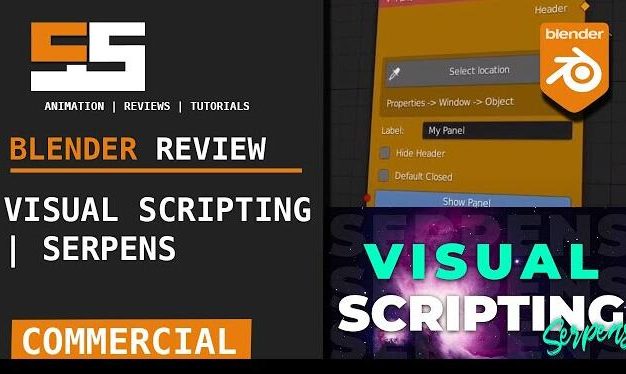 Blender插件 创造定制化插件无需编程节点脚本工具 Serpens Blender Visual Scripting V3.2.0