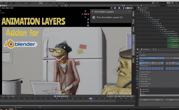 Blender插件 图层动画控制 Animation Layers V2.1.6.7