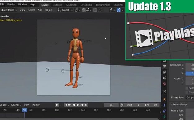 Blender插件 最快形式预览场景动画 Playblast v1.3.0.1