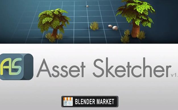 Blender插件 三维场景模型绘制生成器 Asset Sketcher v2.0.4