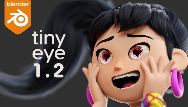 Blender预设 三维立体眼睛眼球程序化资产 Tiny Eye V1.2