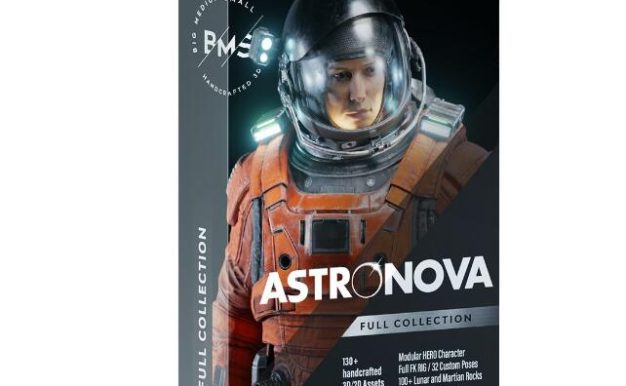 Blender预设 太空宇航员人物角色地形环境3D模型资产 BigMediumSmall – Astronova