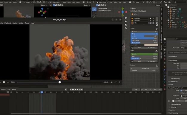 Blender插件 真实火焰爆炸特效 KaFire V1.0.1
