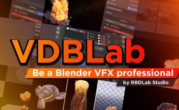 Blender插件 模拟三维真实爆炸火焰特效 VDBLab V1.0
