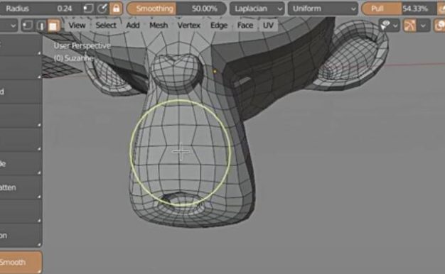 Blender插件 物体表面智能圆滑 Volume Preserving Smoothing v2.6