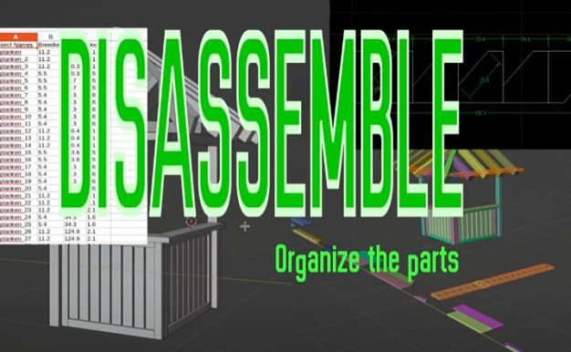 Blender插件 三维模型拆分整理 Disassembler
