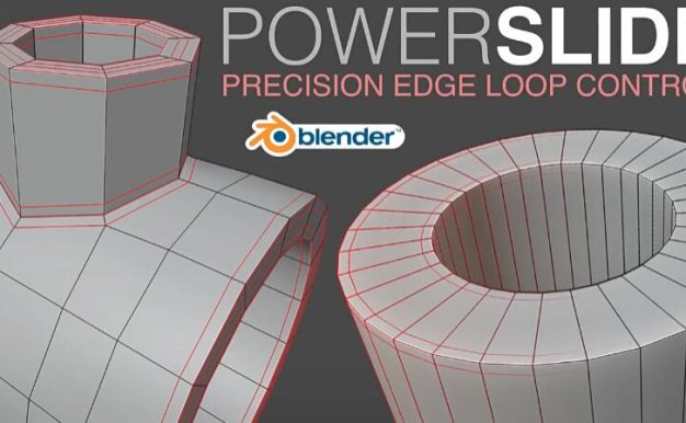 Blender插件 细分模型精确添加边缘布线 PowerSlide V1.0.1