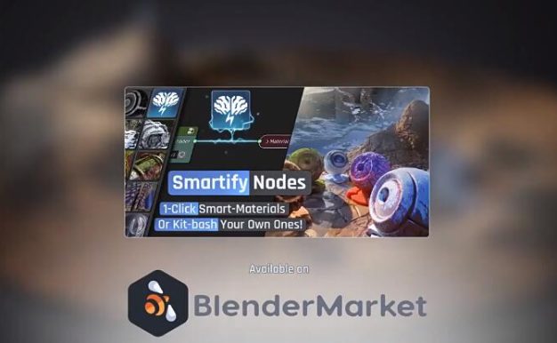 Blender预设 智能特效材质预设资产 Smartify Nodes V1.03