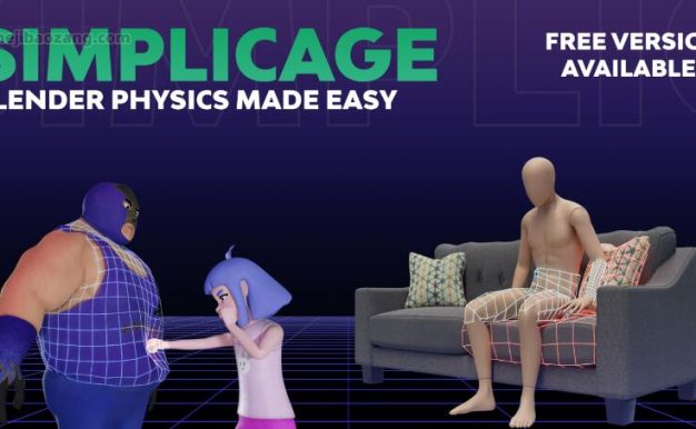 Blender插件 物理碰撞面生成工具 Simplicage Pro v1.0.8