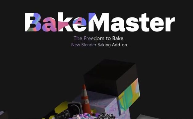 Blender插件 快速烘焙PBR贴图材质工具 Bakemaster Full V2.5.2