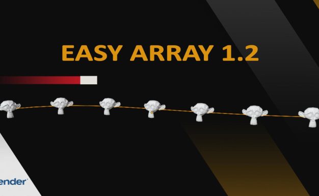 Blender插件 快速制作物体阵列分布效果 Easy Array v1.2.0